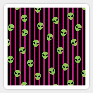 Pink Green Alien Magnet